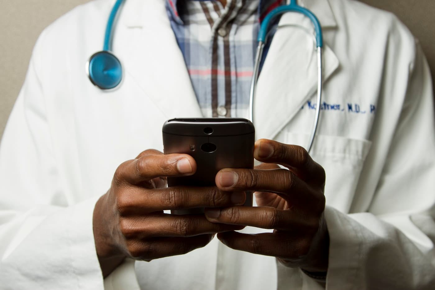Healthcare team working with secure digital systems